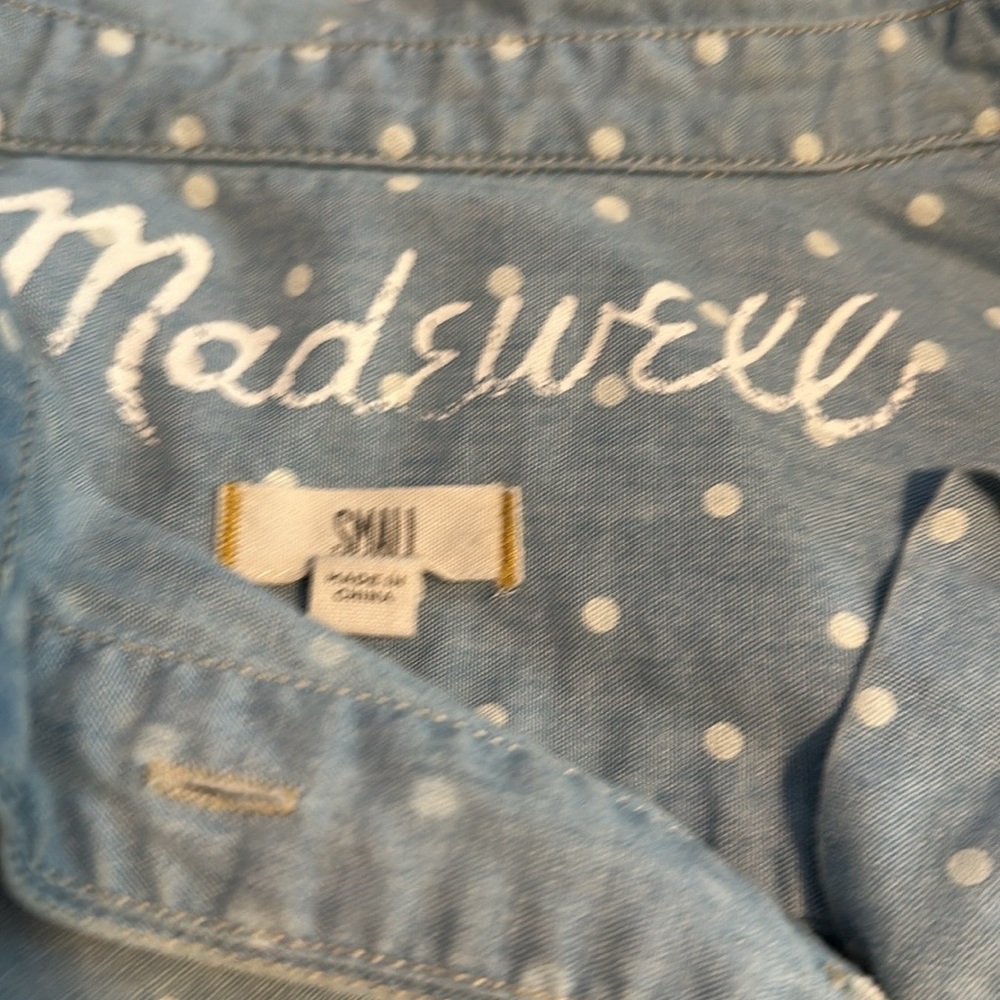Madewell Chambray Dot Button-Down Shirt - Picture 4 of 4